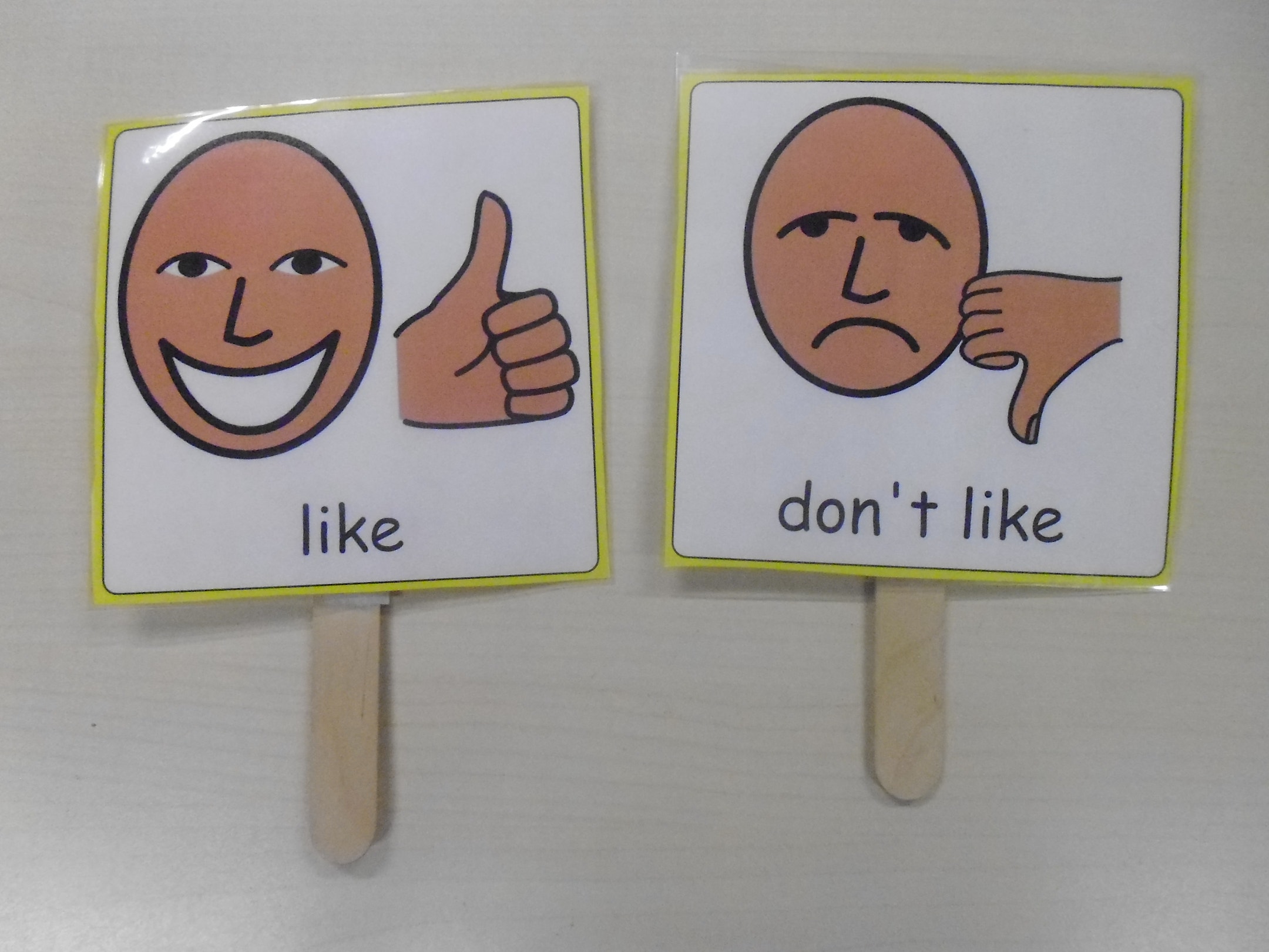 like and don't like lolly sticks