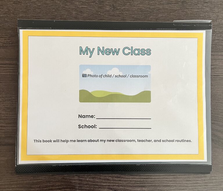 Editable photo transition book social story - new class